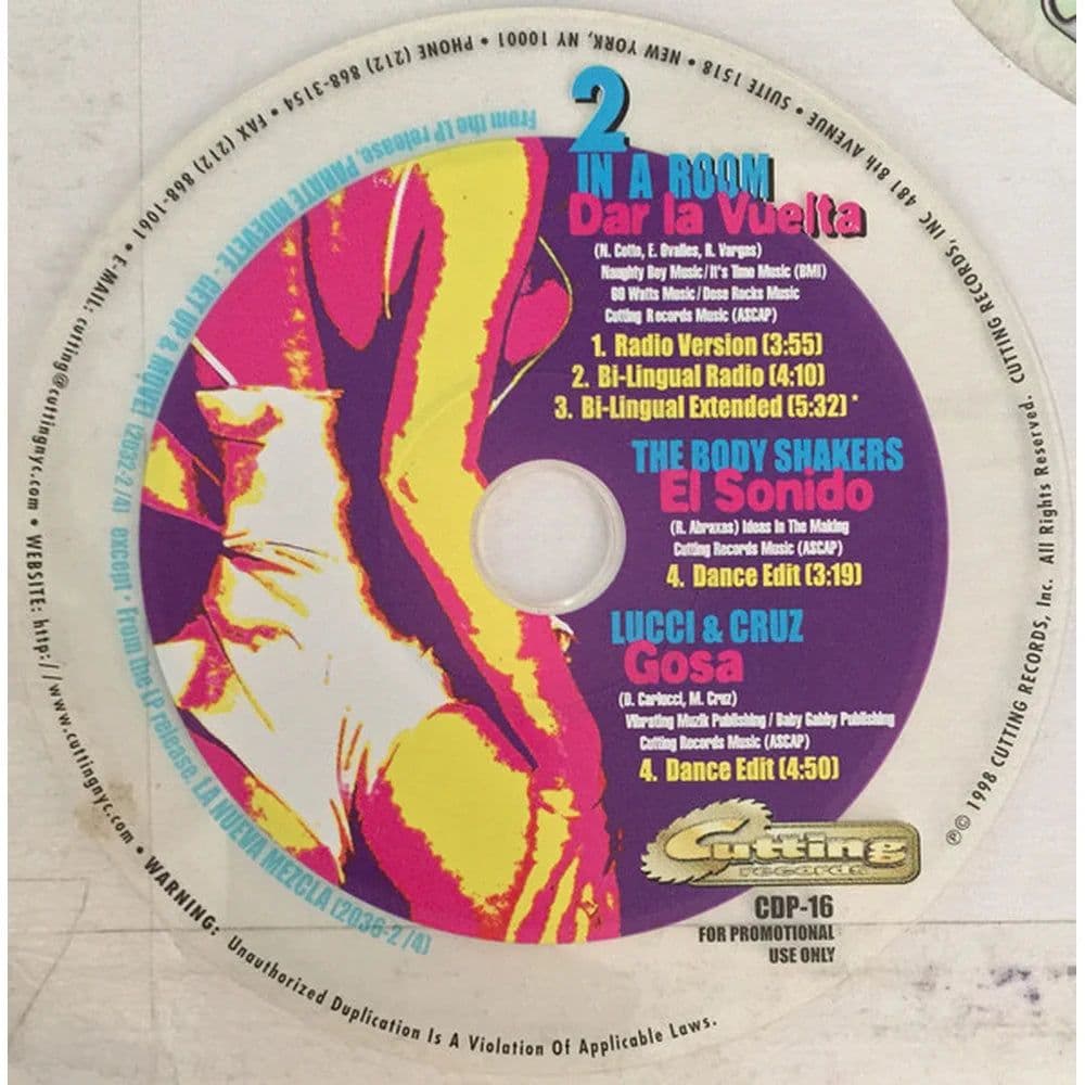2 In A Room / The Body Shakers / Lucci & Cruz – Promotional (CD usado VG+) - Miniatura 1 en LEMM DJ Store