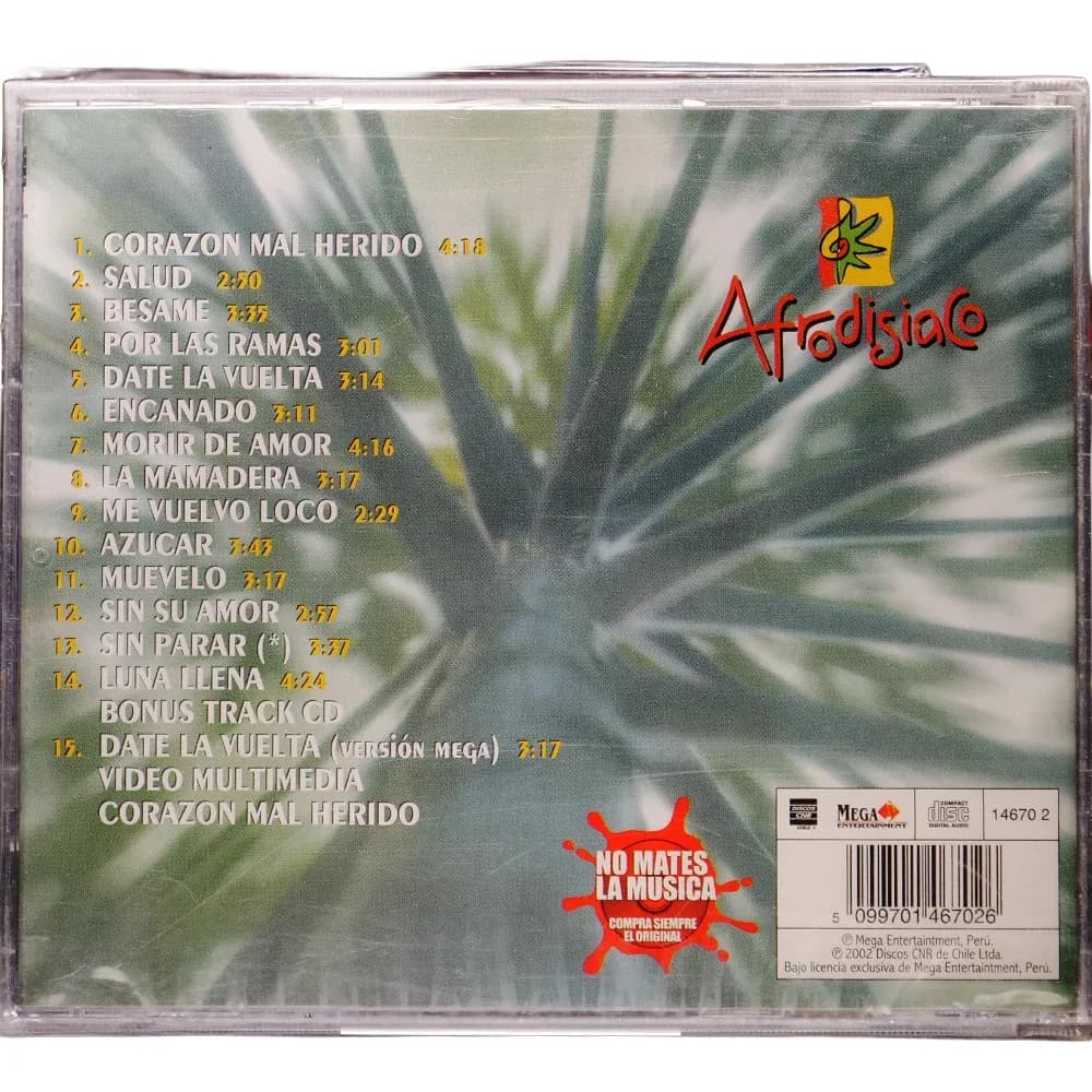 Afrodisiaco - Por Las Ramas (CD Album nuevo) - Miniatura 2 en LEMM DJ Store
