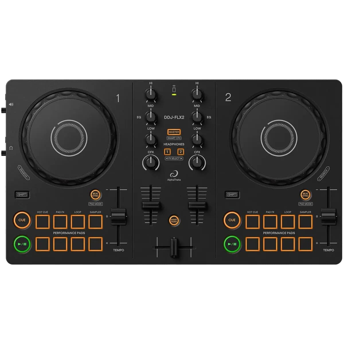 AlphaTheta DDJ-FLX2 – Controlador DJ 2 Canales para rekordbox, Serato y djay - Miniatura 2 en LEMM DJ Store