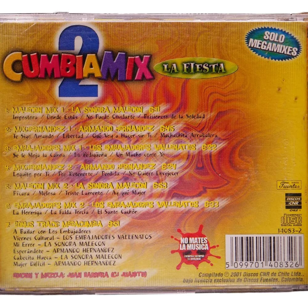 Cumbia Mix 2 – La Fiesta (CD Compilado usado VG+) - Miniatura 2 en LEMM DJ Store