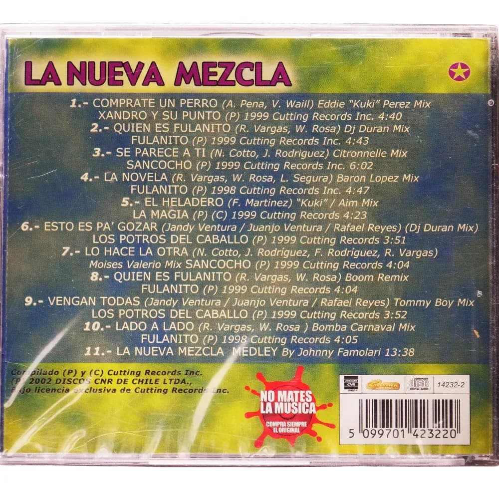 La Nueva Mezcla - Re-mixes (CD Compilados nuevo) - Miniatura 2 en LEMM DJ Store