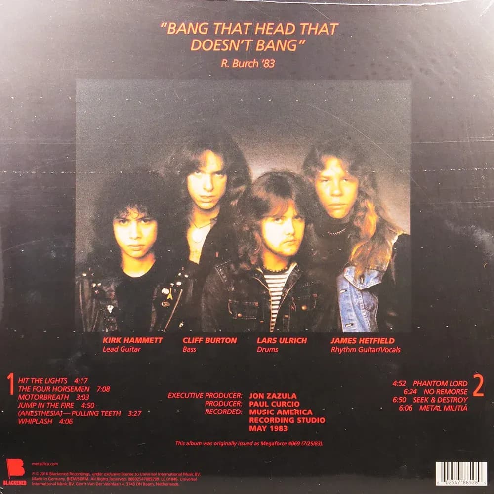 Metallica – Kill 'Em All (Vinilo LP nuevo) - Miniatura 2 en LEMM DJ Store