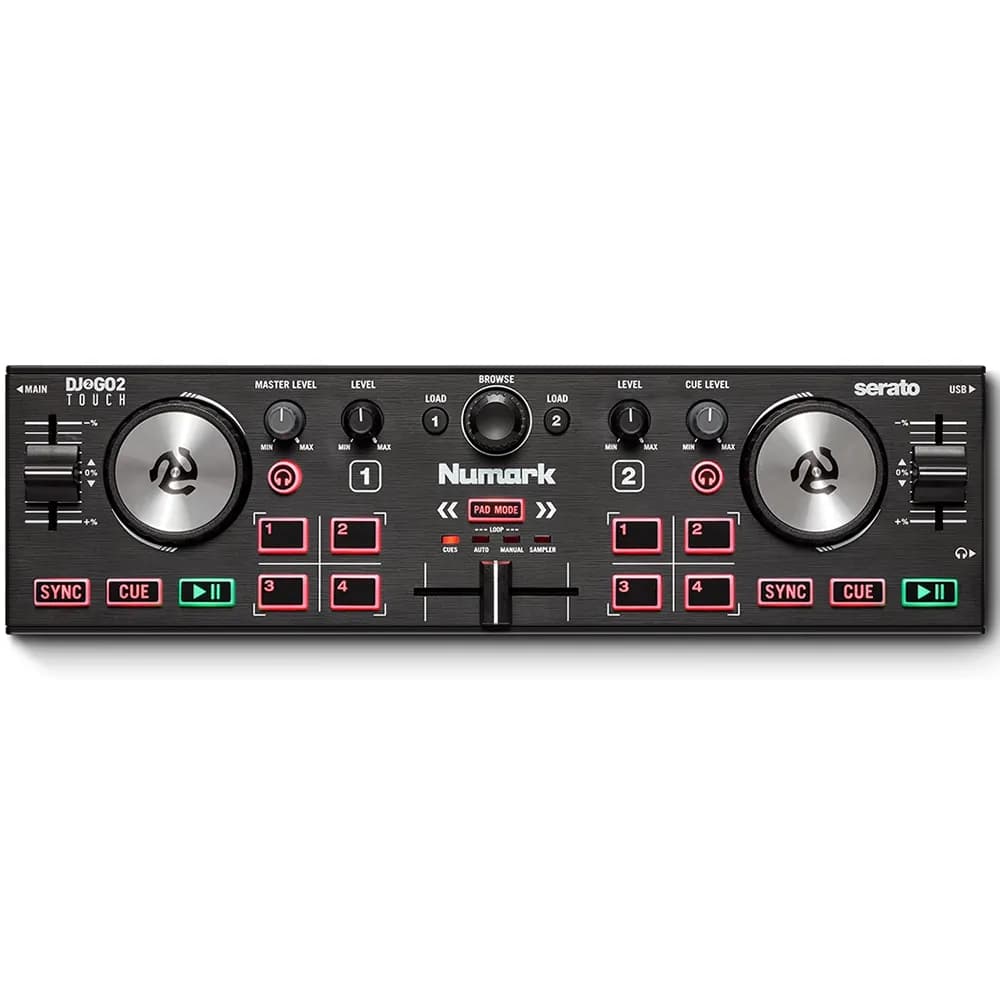 Numark DJ2GO2 Touch – Controlador DJ Portátil con Jog Wheels Táctiles - Miniatura 2 en LEMM DJ Store