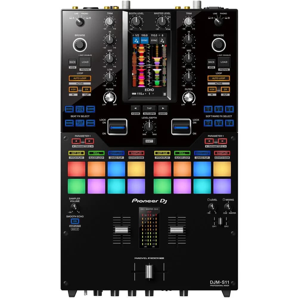 Pioneer DJ DJM-S11 – Mixer DJ 2 Canales para Serato DJ Pro y rekordbox - Miniatura 2 en LEMM DJ Store