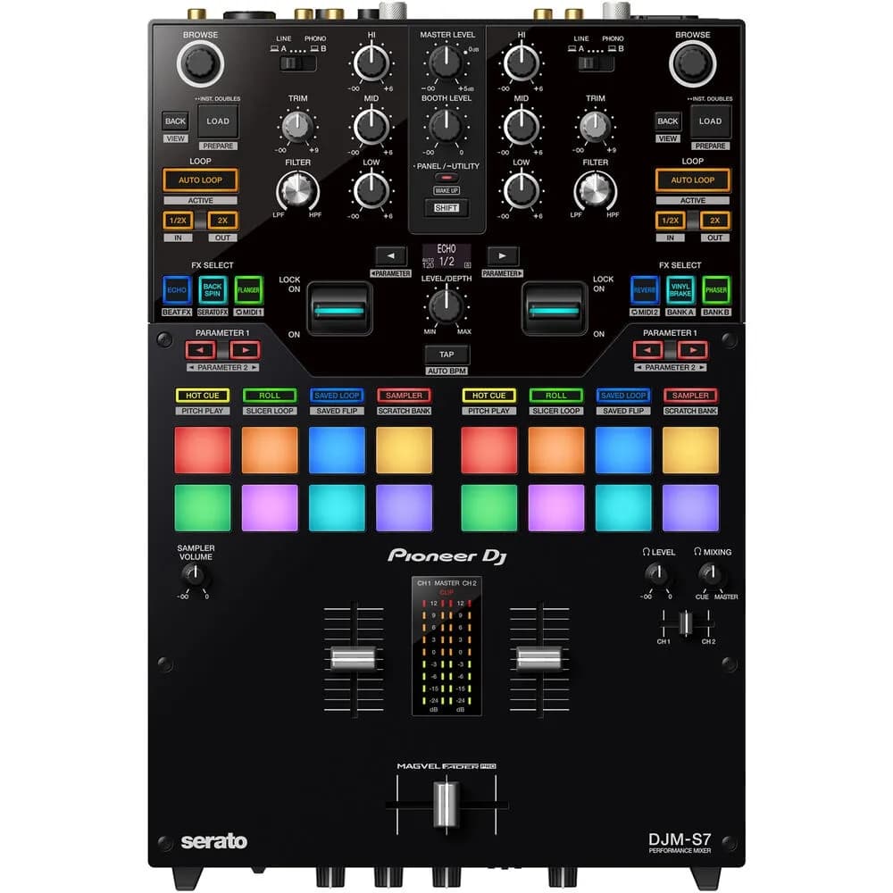 Pioneer DJ DJM-S7 – Mixer DJ 2 Canales para Battle y Scratch - Miniatura 2 en LEMM DJ Store