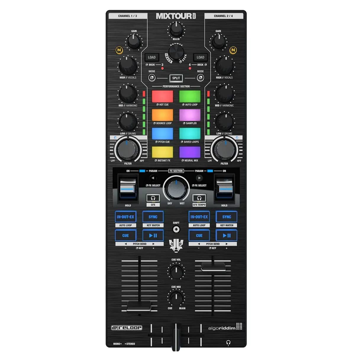 Reloop Mixtour Pro – Controladora DJ Portátil 4 Decks con Neural Mix™ - Miniatura 2 en LEMM DJ Store