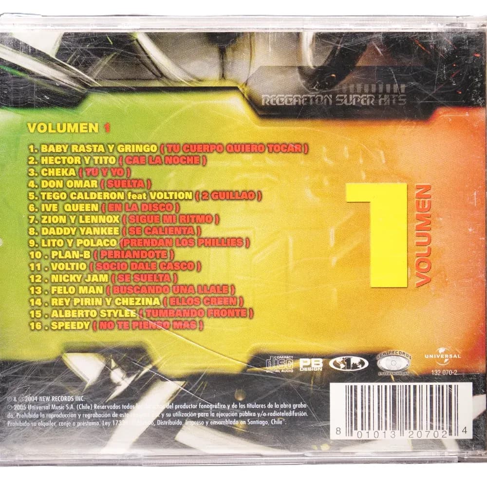 Reggaeton Super Hits Volumen 1 (CD Compilado usado VG+) - Miniatura 2 en LEMM DJ Store