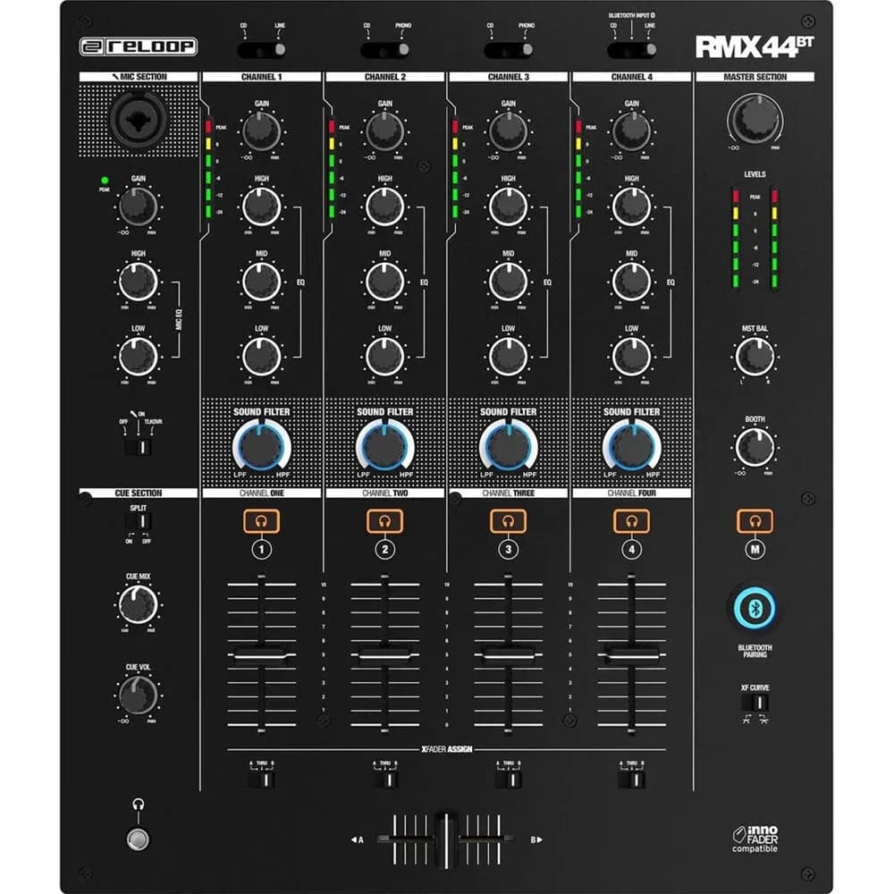 Reloop RMX-44 BT – Mixer DJ 4 Canales con Bluetooth - Miniatura 2 en LEMM DJ Store