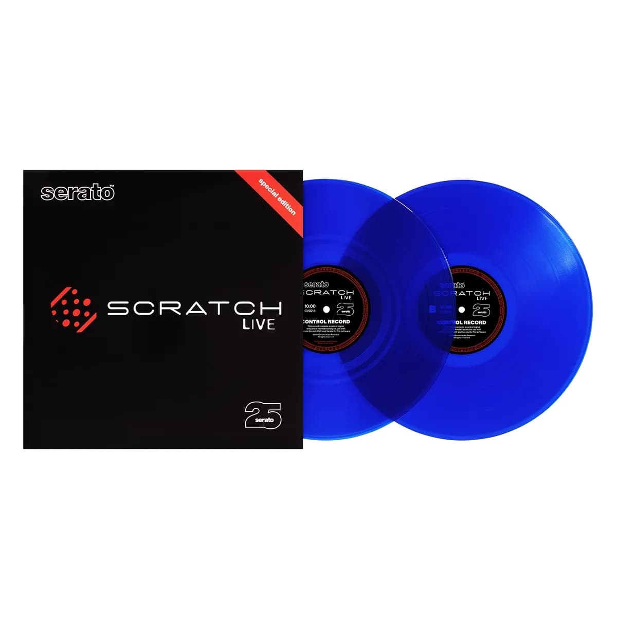 Serato Scratch Live Control Vinyl – Vinilos Timecode Edición 25° Aniversario (Par 12", Azul) - Miniatura 1 en LEMM DJ Store