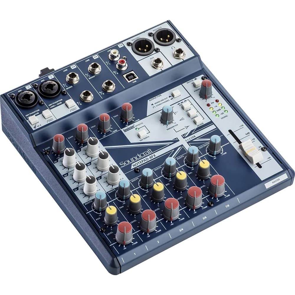 Soundcraft Notepad-8FX Mixer de 8 Canales con Efectos y USB - Miniatura 1 en LEMM DJ Store