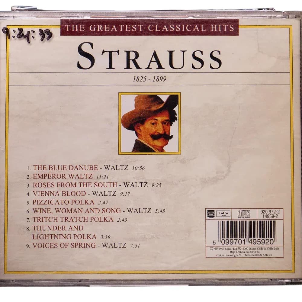 Strauss – The Greatest Classical Hits (CD usado VG+) - Miniatura 2 en LEMM DJ Store
