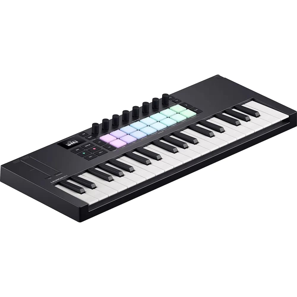 Novation Launchkey Mini 37 MK4 – Teclado MIDI compacto de 37 teclas con pads RGB y control total para DAWs - Miniatura 1 en LEMM DJ Store