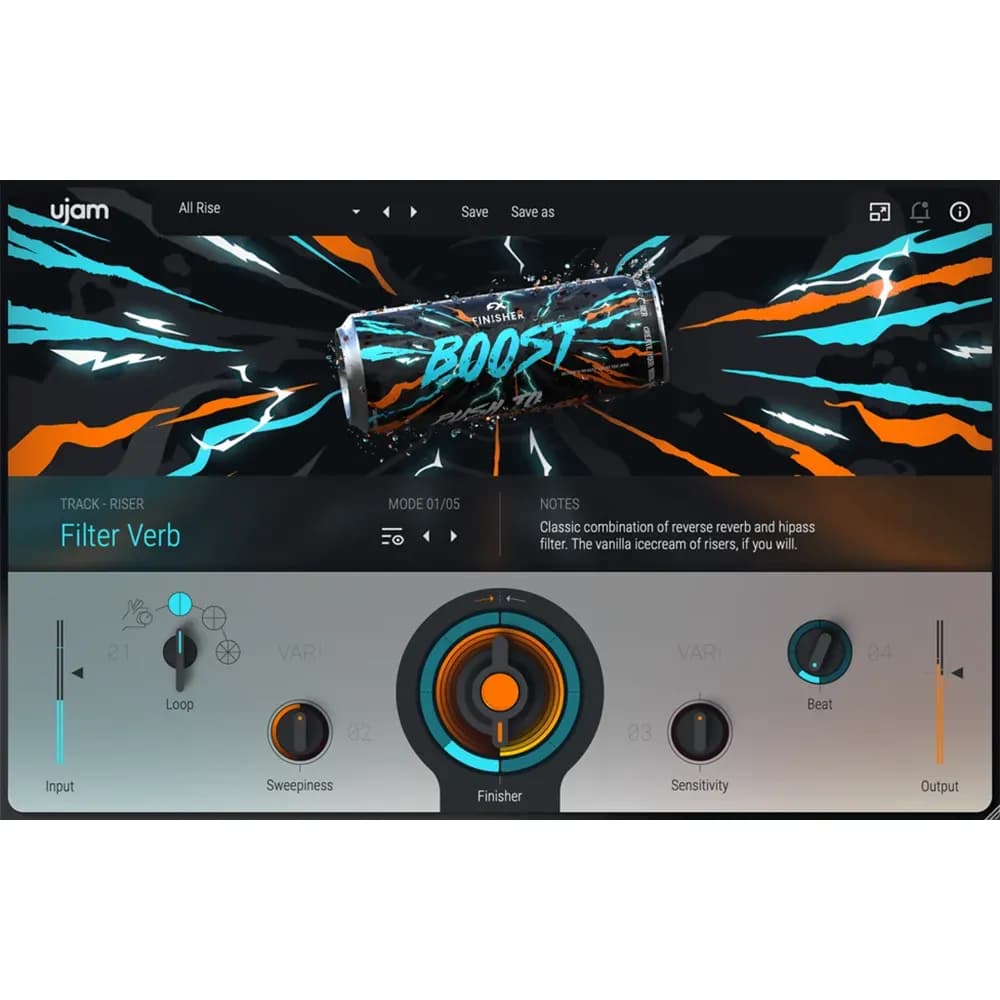 UJAM Finisher BOOST – Plug-in de Efectos Multi-banda (Descarga Digital) - Miniatura 1 en LEMM DJ Store