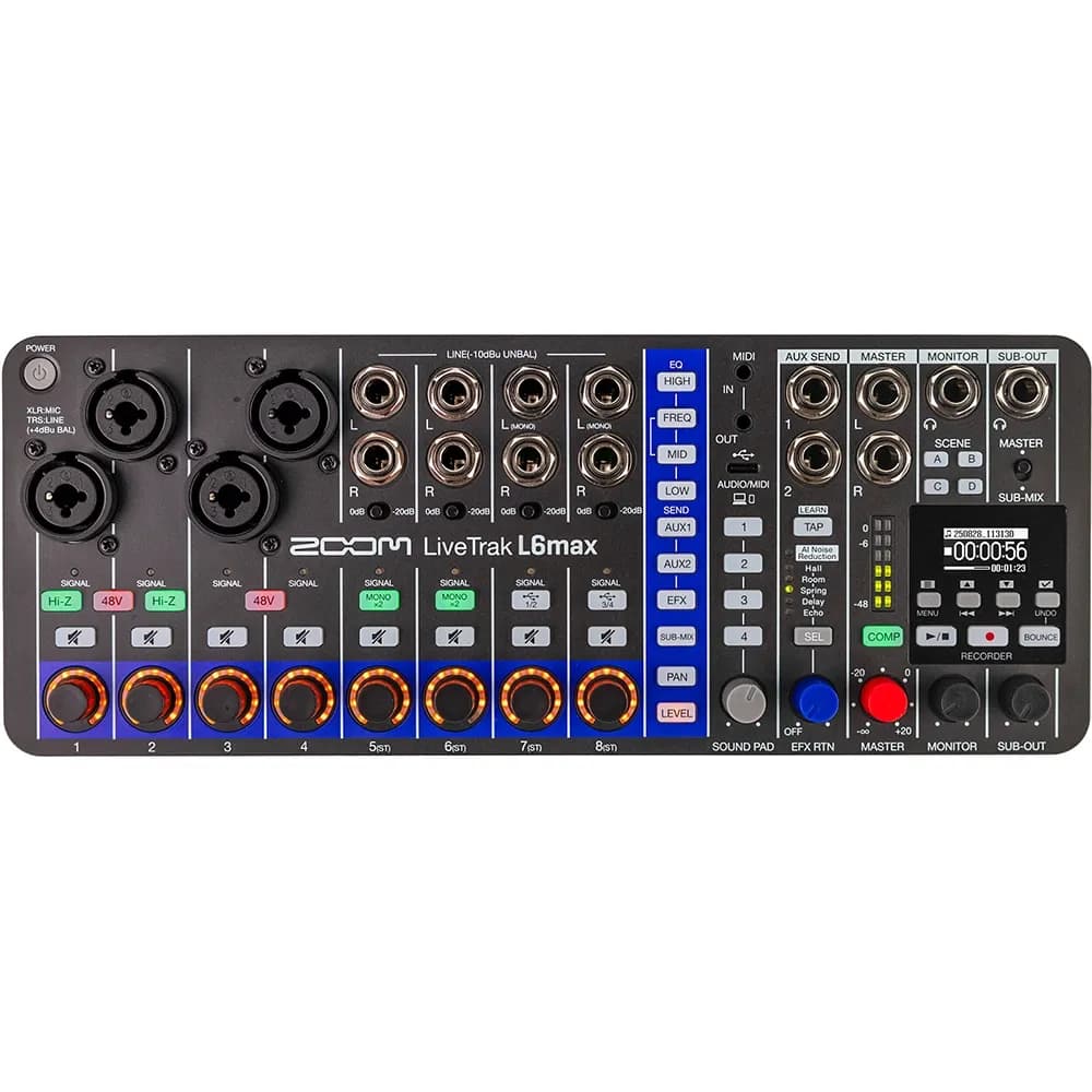 Zoom LiveTrak L6max – Mezcladora y Grabadora Portátil 12 Canales - Miniatura 3 en LEMM DJ Store
