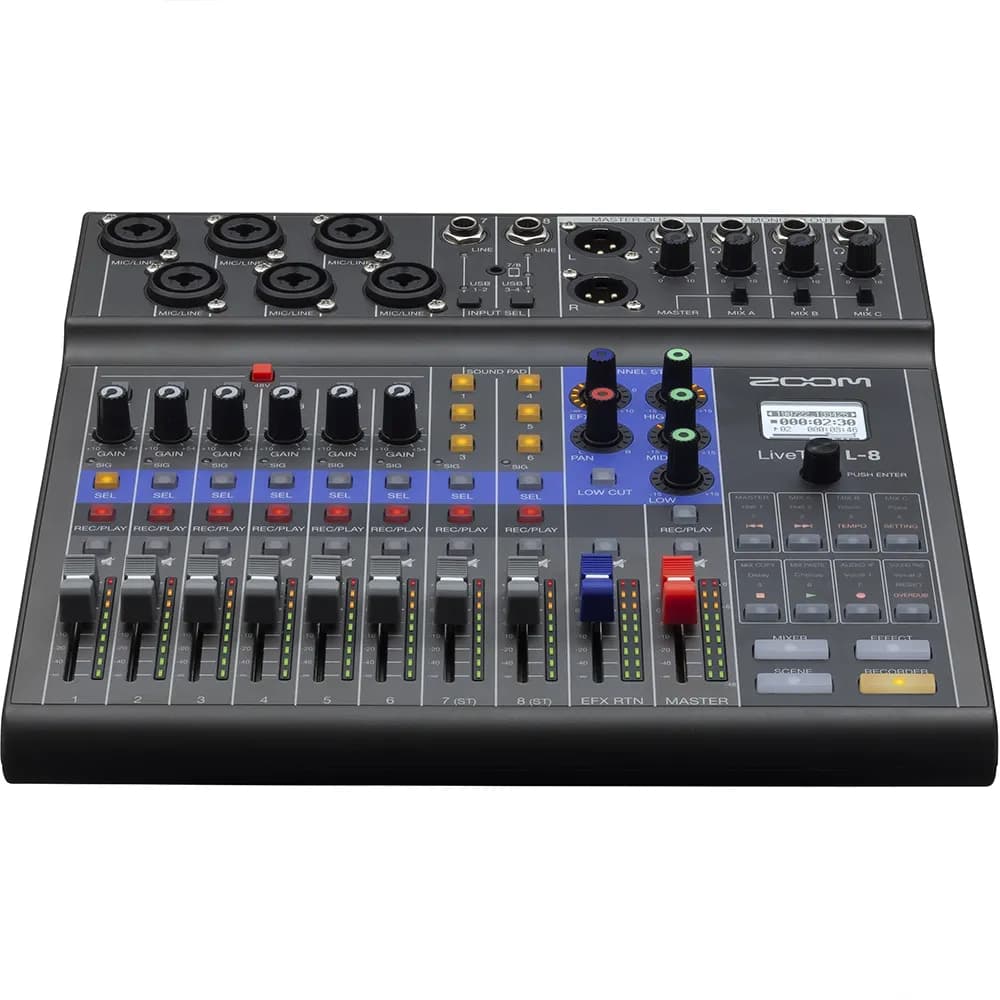 Zoom LiveTrak L-8 – Mesa de Sonido Digital Portátil 8 Canales con Grabación Multipista - Miniatura 2 en LEMM DJ Store