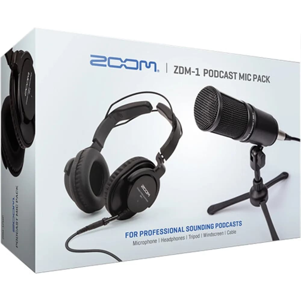 Zoom ZDM-1PMP – Pack Micrófono Podcast con Audífonos, Parabrisas, Cable XLR y Soporte de Mesa - Miniatura 1 en LEMM DJ Store