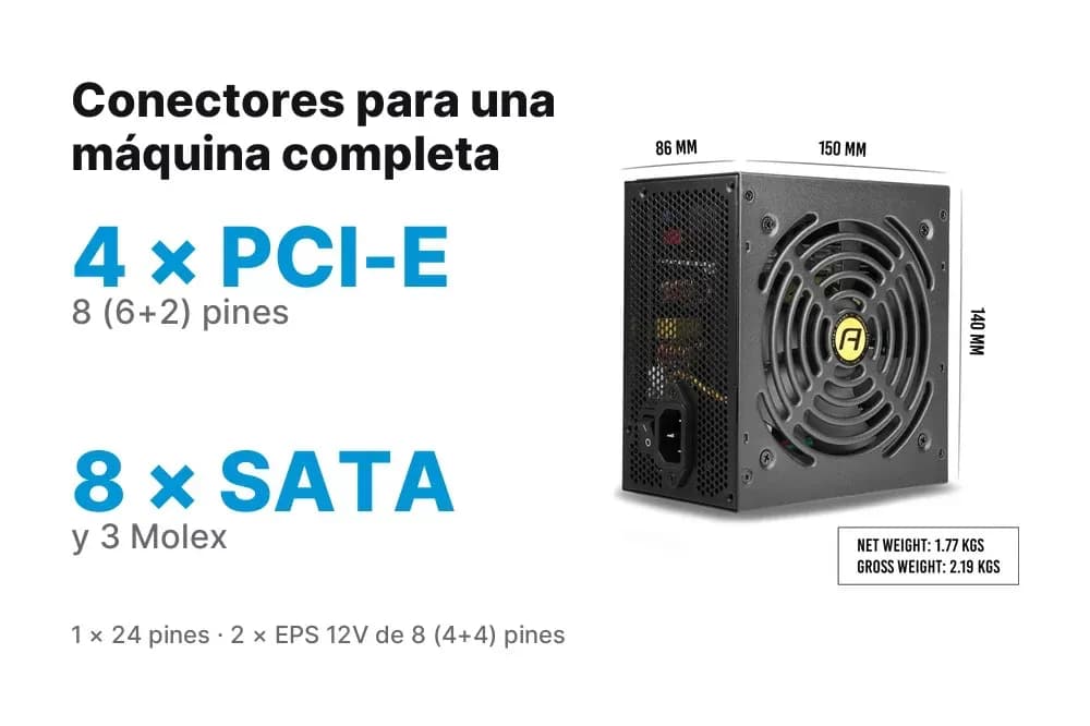 Antec CSK750H – Fuente de poder 750 W 80 PLUS Bronze - Miniatura 6 en LEMM DJ Store