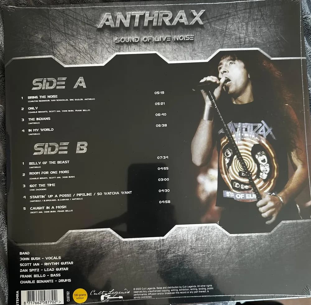 Anthrax - Sound Of Live Noise (Vinilo LP nuevo) - Miniatura 2 en LEMM DJ Store