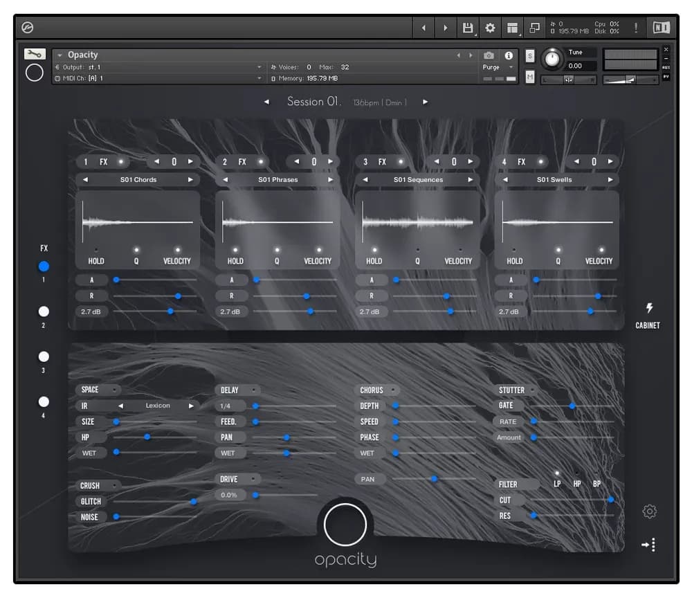 Audiomodern Opacity – Instrumento Virtual de Guitarras Cinemáticas (Descarga Digital) - Miniatura 1 en LEMM DJ Store