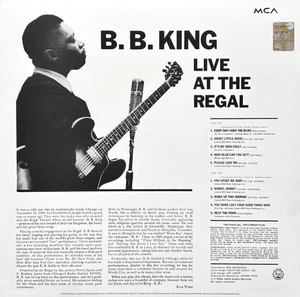B.B. King - Live At The Regal (Vinilo LP nuevo) - Miniatura 2 en LEMM DJ Store
