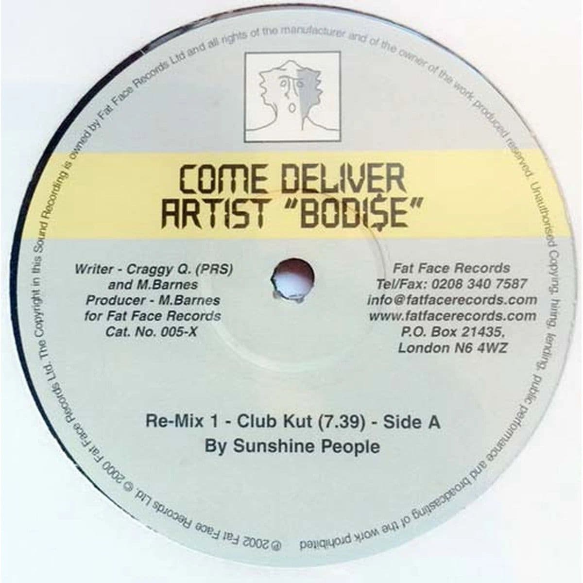 Bodise – Come Deliver (Vinilo usado) (VG+) BOX4B - Miniatura 1 en LEMM DJ Store