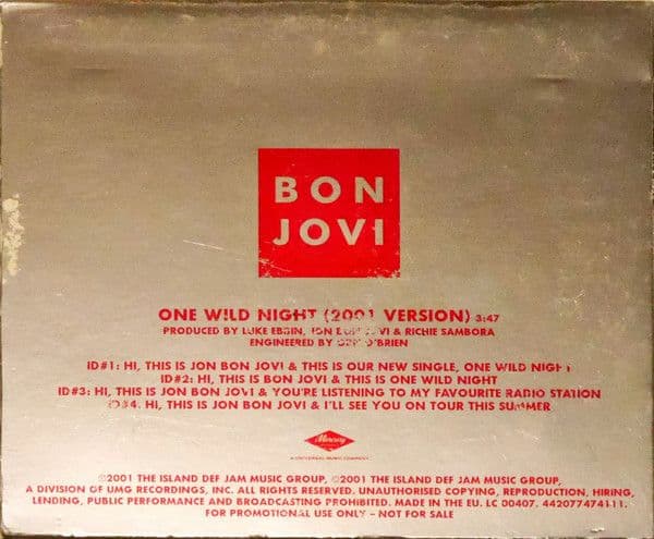 Bon Jovi – One Wild Night (CD Single usado VG+) - Miniatura 2 en LEMM DJ Store