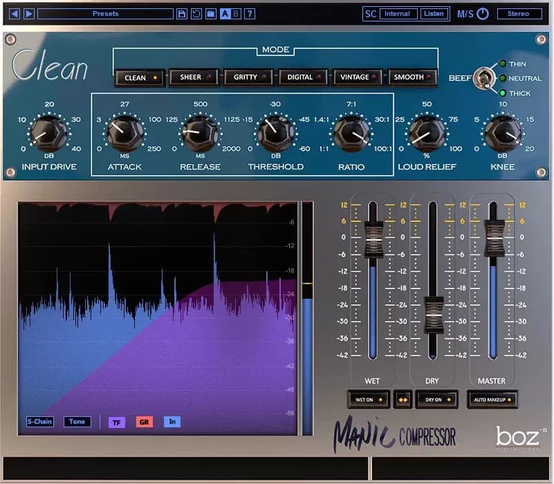 BOZ Digital Labs Manic Compressor – Compresor Paralelo con Seis Modelos y EQ (Descarga Digital) - Miniatura 1 en LEMM DJ Store