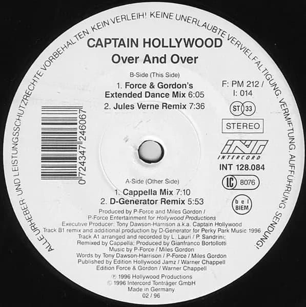 Captain Hollywood - Over And Over (Vinilo usado VG+) - Miniatura 1 en LEMM DJ Store