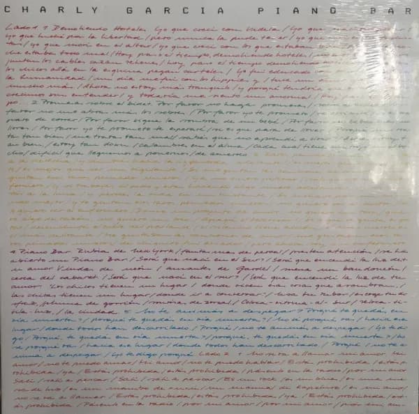 Charly Garcia - Piano Bar (Vinilo LP nuevo) - Miniatura 1 en LEMM DJ Store