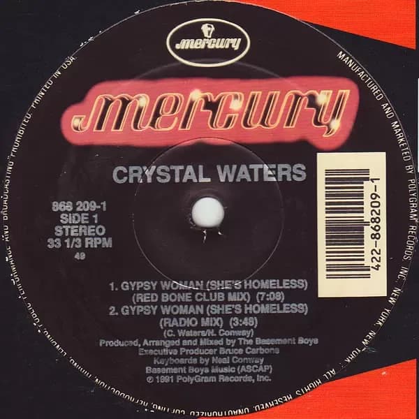 Crystal Waters - Gypsy Woman (She's Homeless) (Vinilo usado VG+) - Miniatura 1 en LEMM DJ Store