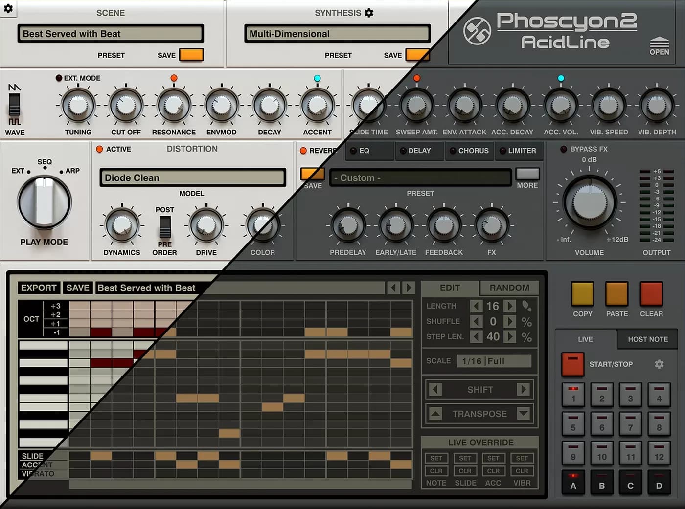 D16 Group Phoscyon 2 – Sintetizador de Bajos Acid TB-303 (Descarga Digital) - Miniatura 1 en LEMM DJ Store