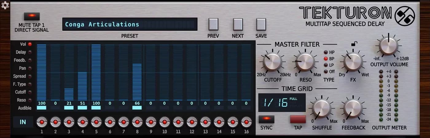 D16 Group Tekturon – Plugin de Delay Multitap tipo Matriz (Descarga Digital) - Miniatura 1 en LEMM DJ Store