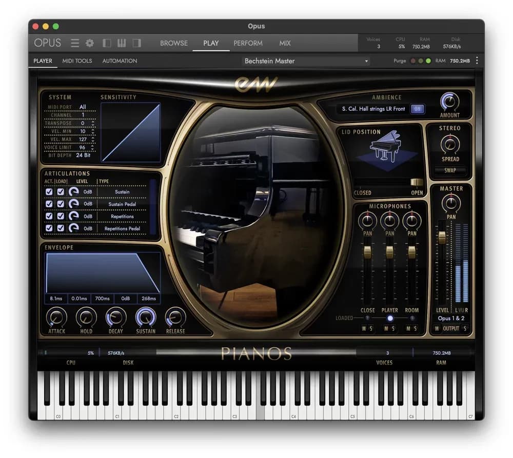 EastWest Steinway D Platinum – Piano de Cola Virtual (Descarga Digital) - Miniatura 1 en LEMM DJ Store