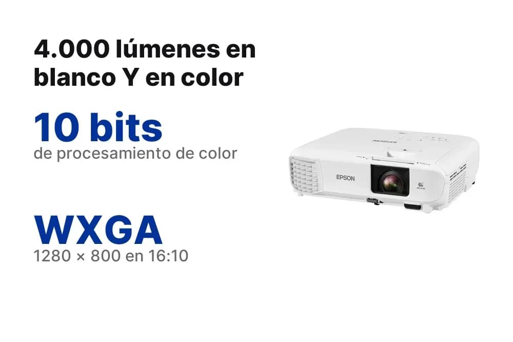 Epson PowerLite 119W – Proyector 3LCD WXGA 4.000 lúmenes - Miniatura 6 en LEMM DJ Store