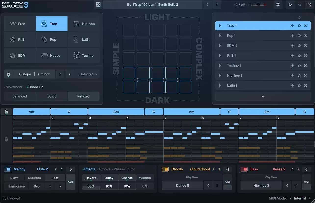 EVAbeat Melody Sauce 3 – Generador de Melodías, Acordes y Bajos con IA (Descarga Digital) - Miniatura 1 en LEMM DJ Store