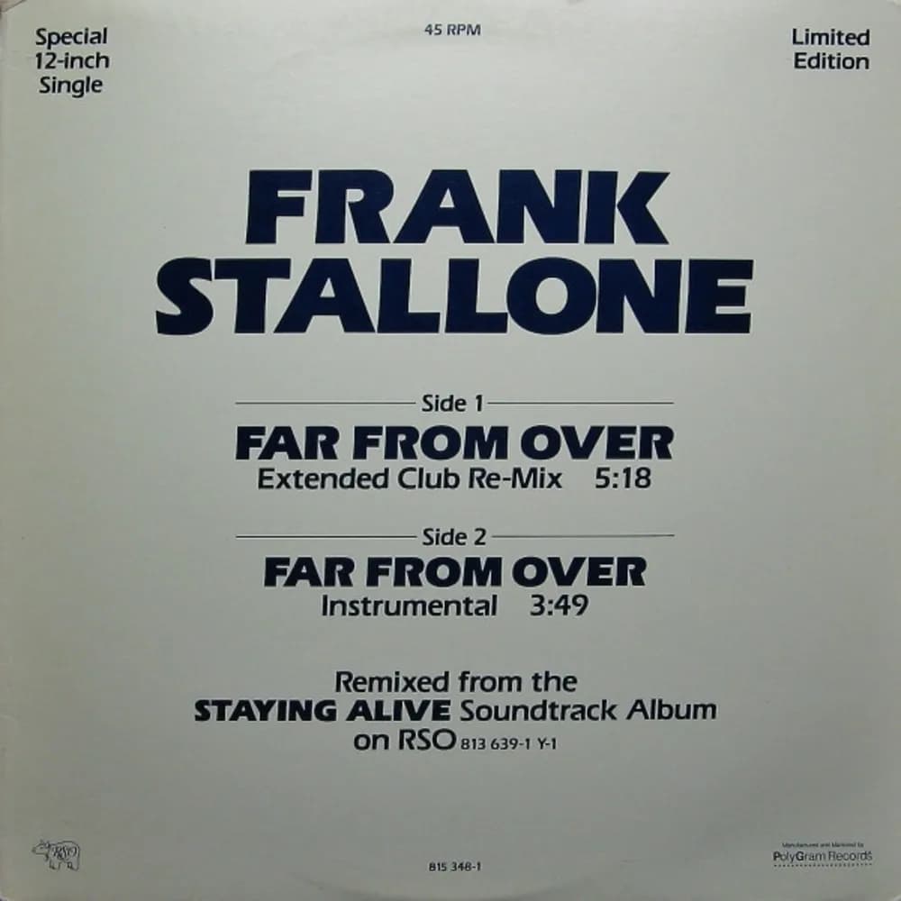 Frank Stallone - Far From Over (Vinilo 12" usado VG+) - Miniatura 1 en LEMM DJ Store