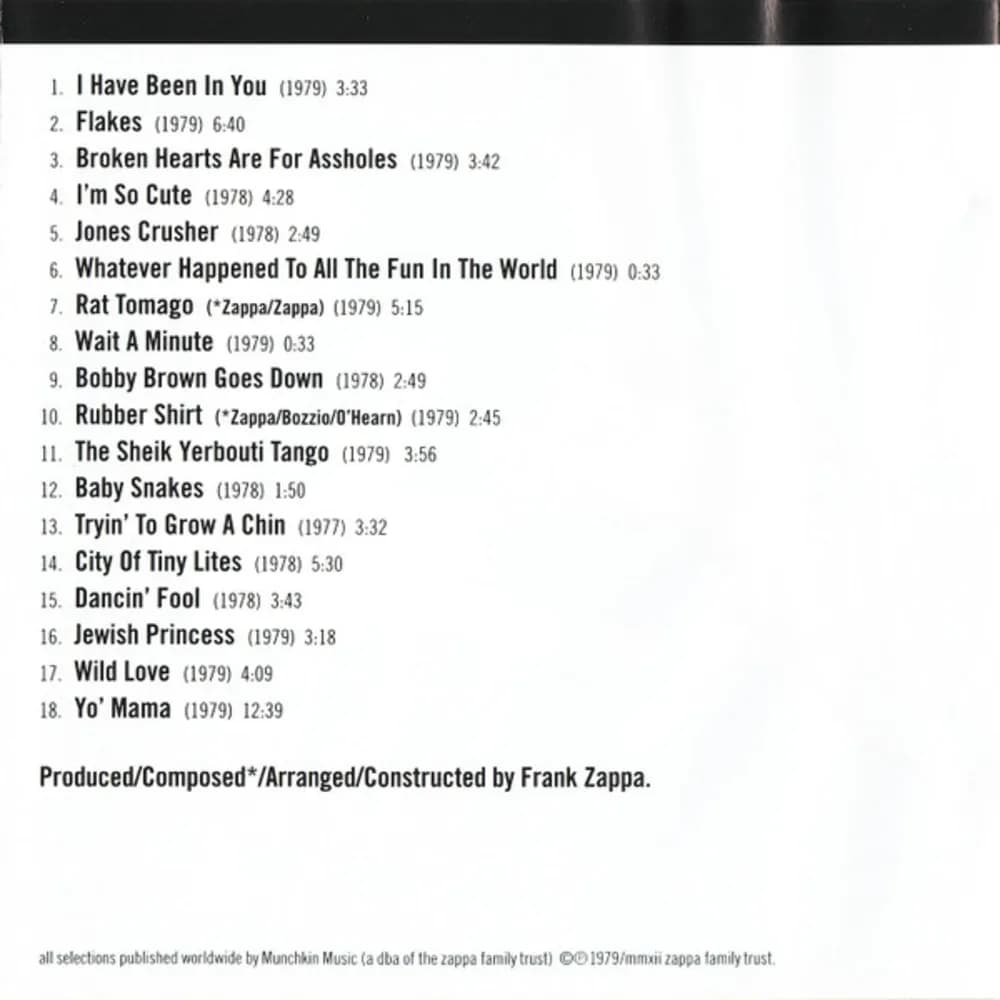 Frank Zappa - Sheik Yerbouti (CD nuevo) - Miniatura 1 en LEMM DJ Store