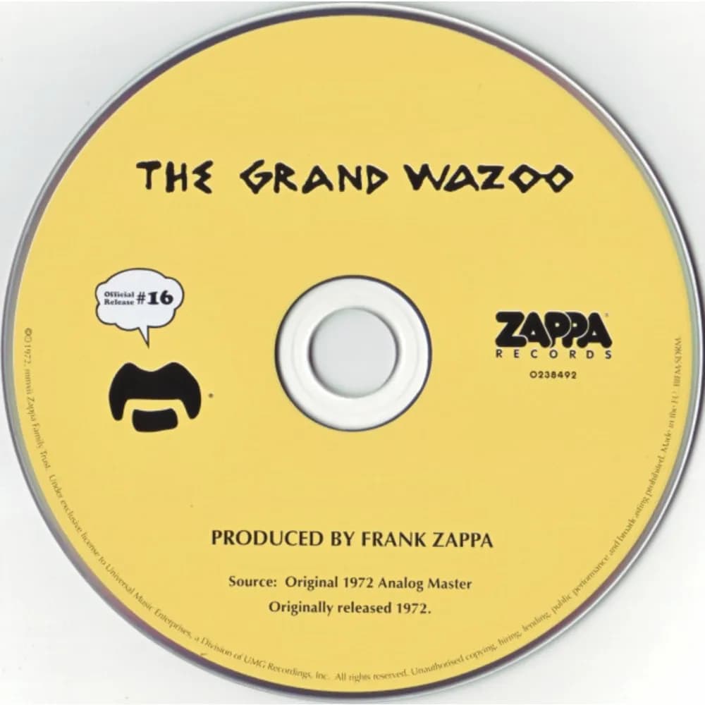 Frank Zappa - The Grand Wazoo (CD nuevo) - Miniatura 1 en LEMM DJ Store