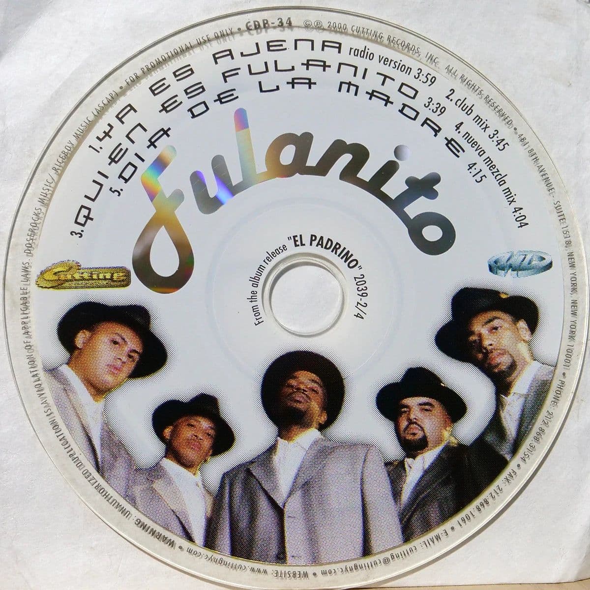 Fulanito Promo El Padrino (CD single usado VG+) - Miniatura 1 en LEMM DJ Store