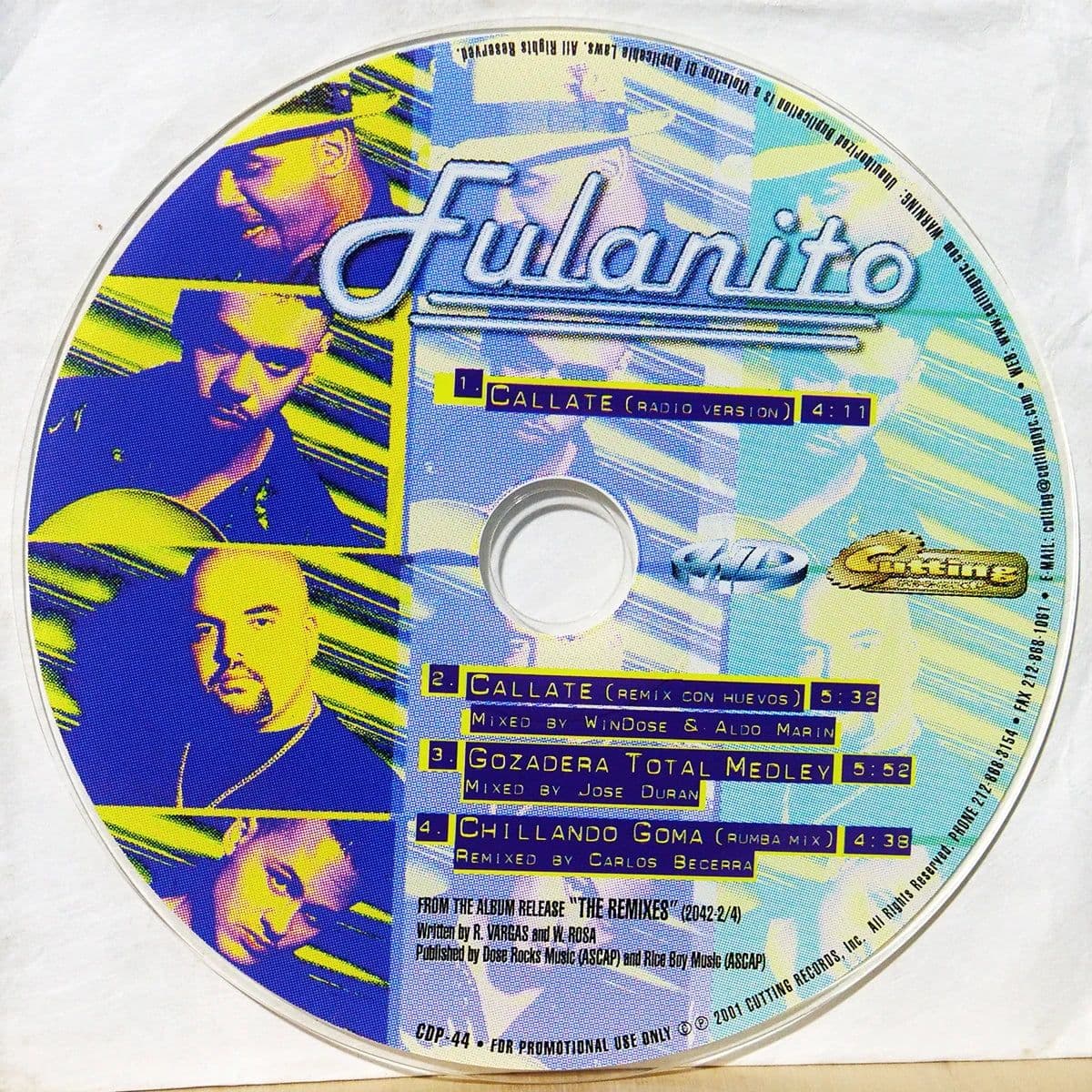 Fulanito Promo The Remixes CDP44 (CD single usado VG+) - Miniatura 1 en LEMM DJ Store