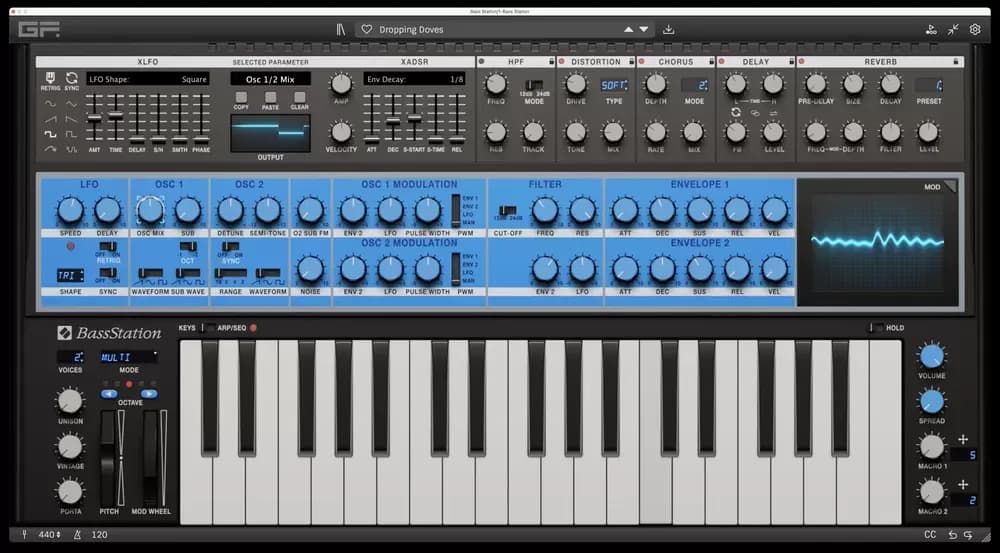 GForce Novation Bass Station – Sintetizador Virtual de Bajos (Descarga Digital) - Miniatura 1 en LEMM DJ Store