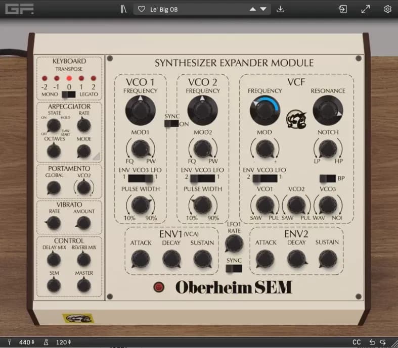 GForce Oberheim SEM – Sintetizador Virtual Monofónico (Descarga Digital) - Miniatura 1 en LEMM DJ Store
