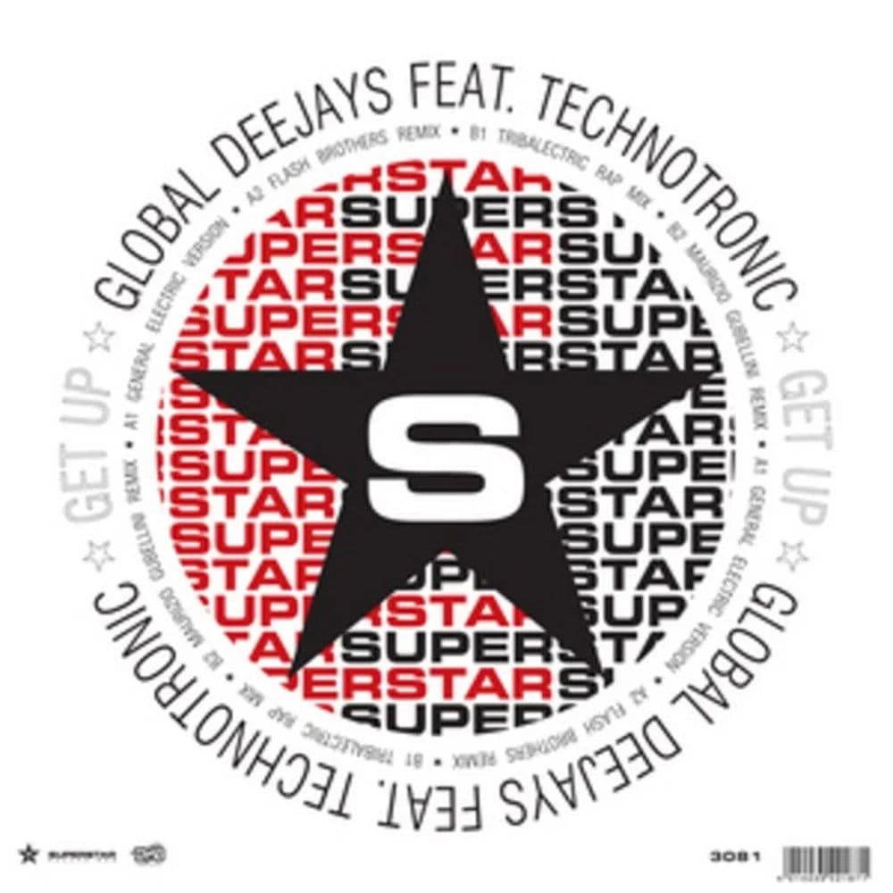 Global Deejays Feat. Technotronic - Get Up (12") (Vinilo usado VG+) - Miniatura 1 en LEMM DJ Store