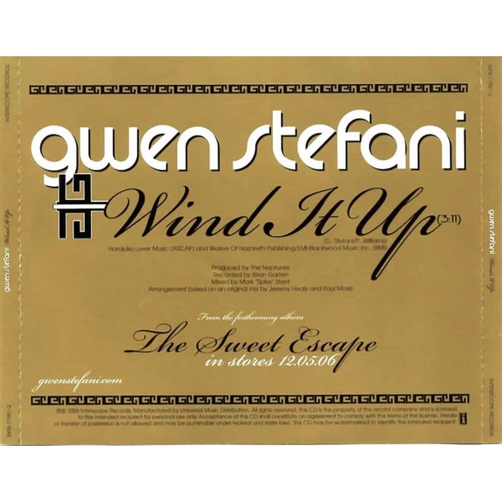 Gwen Stefani – Wind It Up (CD Single usado VG+) - Miniatura 1 en LEMM DJ Store