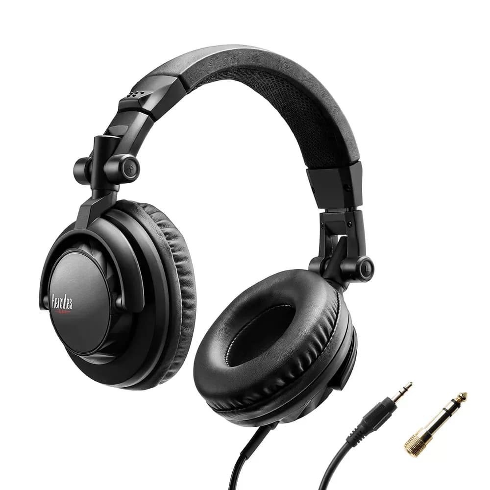 Hercules HDP DJ45 Audífonos DJ con Cable en Espiral - Miniatura 1 en LEMM DJ Store