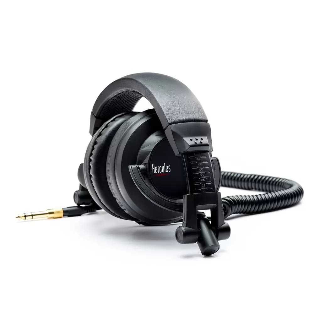 Hercules HDP DJ45 Audífonos DJ con Cable en Espiral - Miniatura 4 en LEMM DJ Store