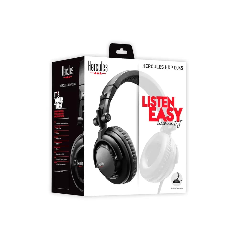 Hercules HDP DJ45 Audífonos DJ con Cable en Espiral - Miniatura 6 en LEMM DJ Store