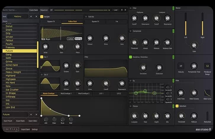 Initial Audio 808 Studio II – Sintetizador de Bajos y Sub 808 (Descarga Digital) - Miniatura 1 en LEMM DJ Store