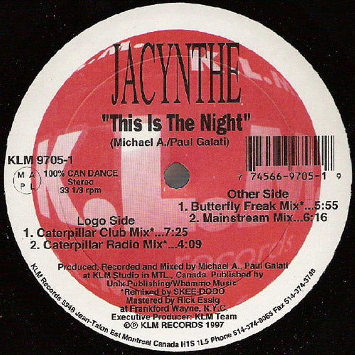 Jacynthe – This Is The Night (Vinilo usado) (VG+) - Miniatura 1 en LEMM DJ Store