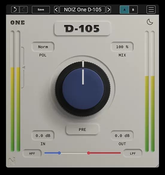 Kit Plugins NOIZ One D-105 – Saturación de preamp de una perilla (Descarga Digital) - Miniatura 1 en LEMM DJ Store